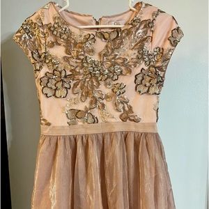Beautiful GB girls size 14 party dress pinks and rose gold